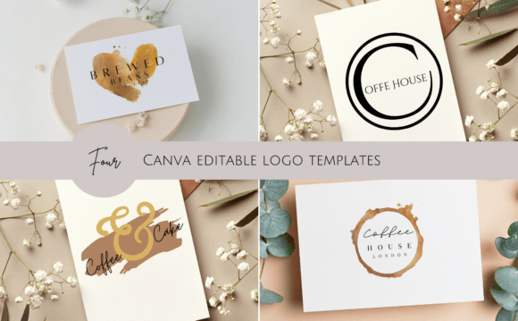 Download 4 Canva Editable Logo Templates - Logo templates Collection