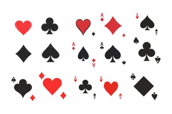Download Set of Vector Playing Card Symbols - Symbols Collection
