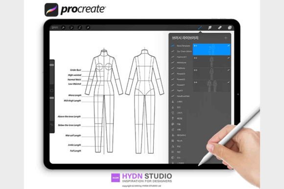Download Fashion Flat Body Stamps for Procreate - Body Collection