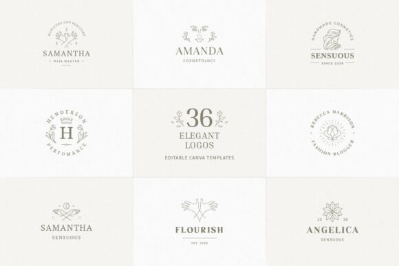 Download 36 Elegant Logo Templates | Canva - Logo templates Collection