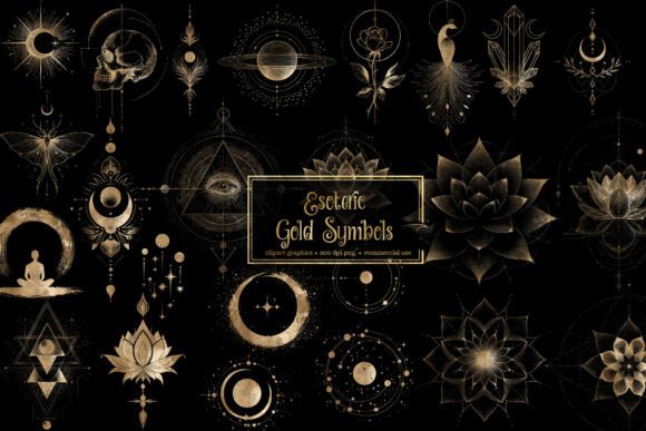 Download Esoteric Gold Symbols - Symbols Collection