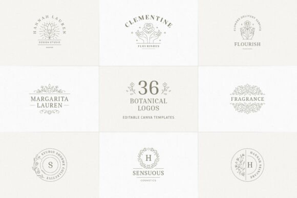 Download 36 Botanical Logo Templates | Canva - Logo templates Collection