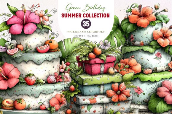 Download Tropical Lush Green Birthday Clipart - Premium Resources