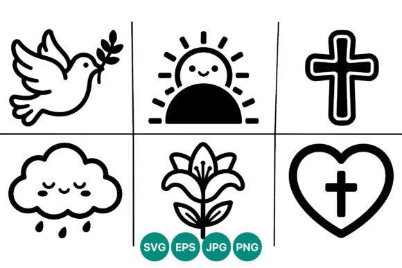 Download Christian Symbols Black and White Vector - Symbols Collection