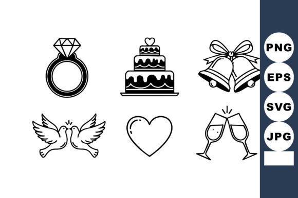 Download Wedding Symbols Collection with Ring Cak - Symbols Collection