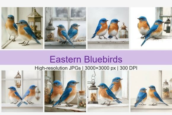 Download Eastern Bluebird Pairs Set - Eastern Collection